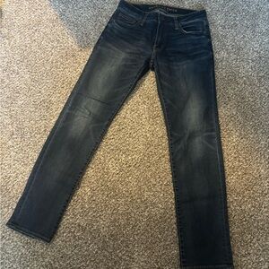 American Eagle Outfitters Men's Dark Blue Slim Straight Jeans